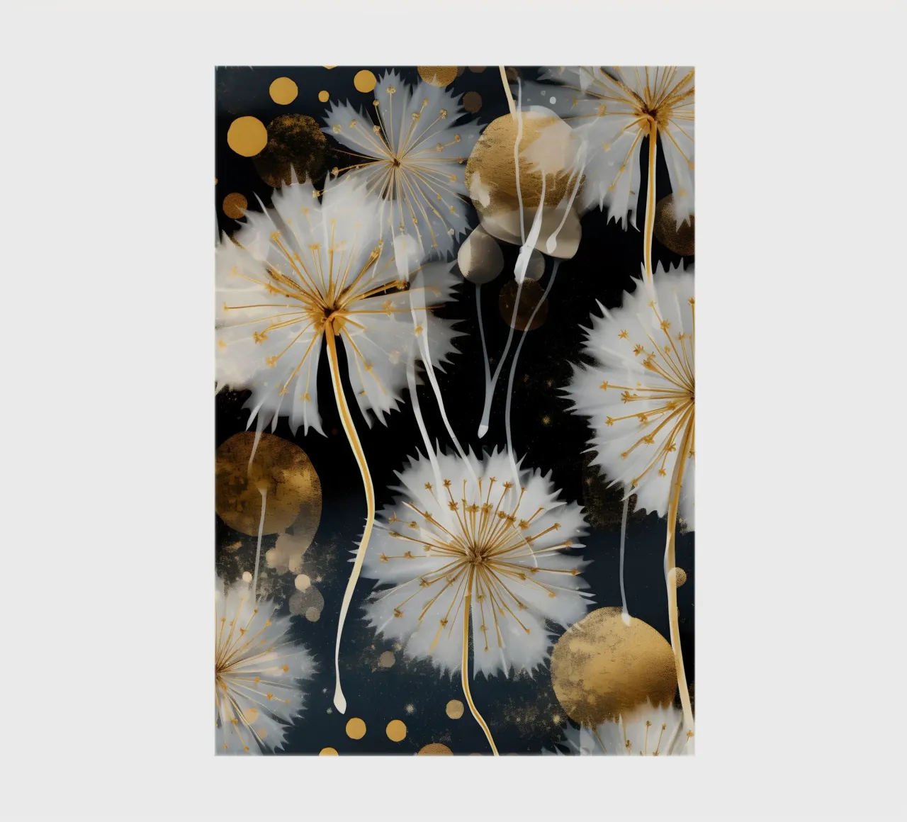 Dandelion Black notebook by Botanical Pattern House