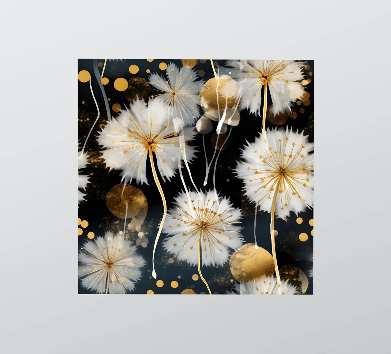 Dandelion Black sticker by Botanical Pattern House