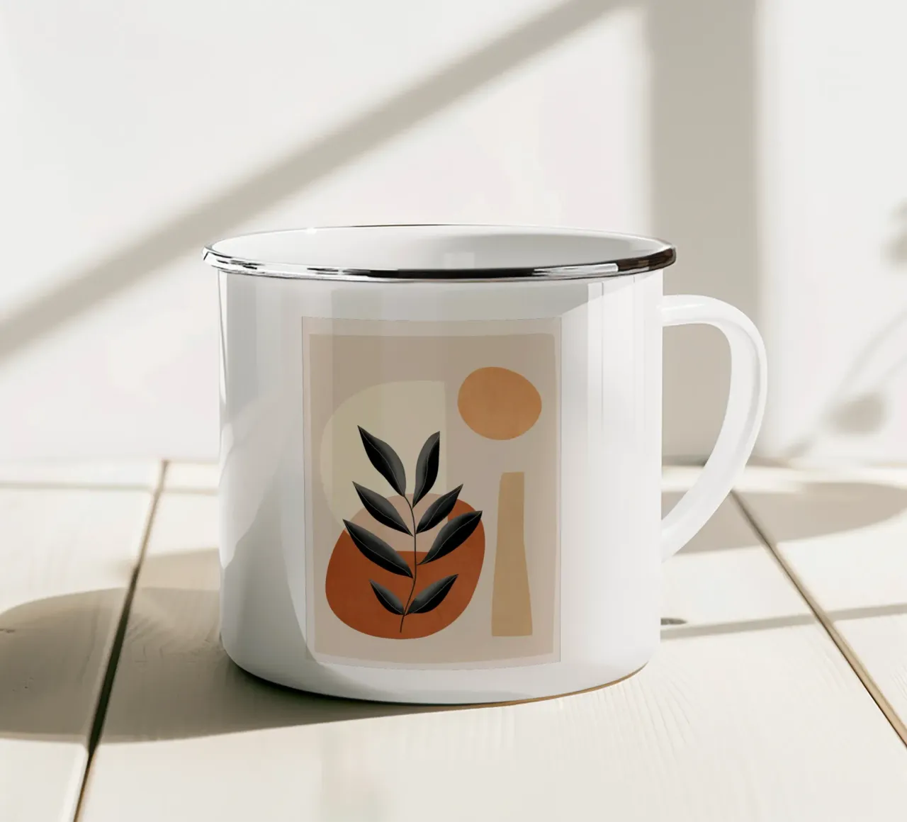 Colorful Abstract Shapes 8 enamel mug by cityart