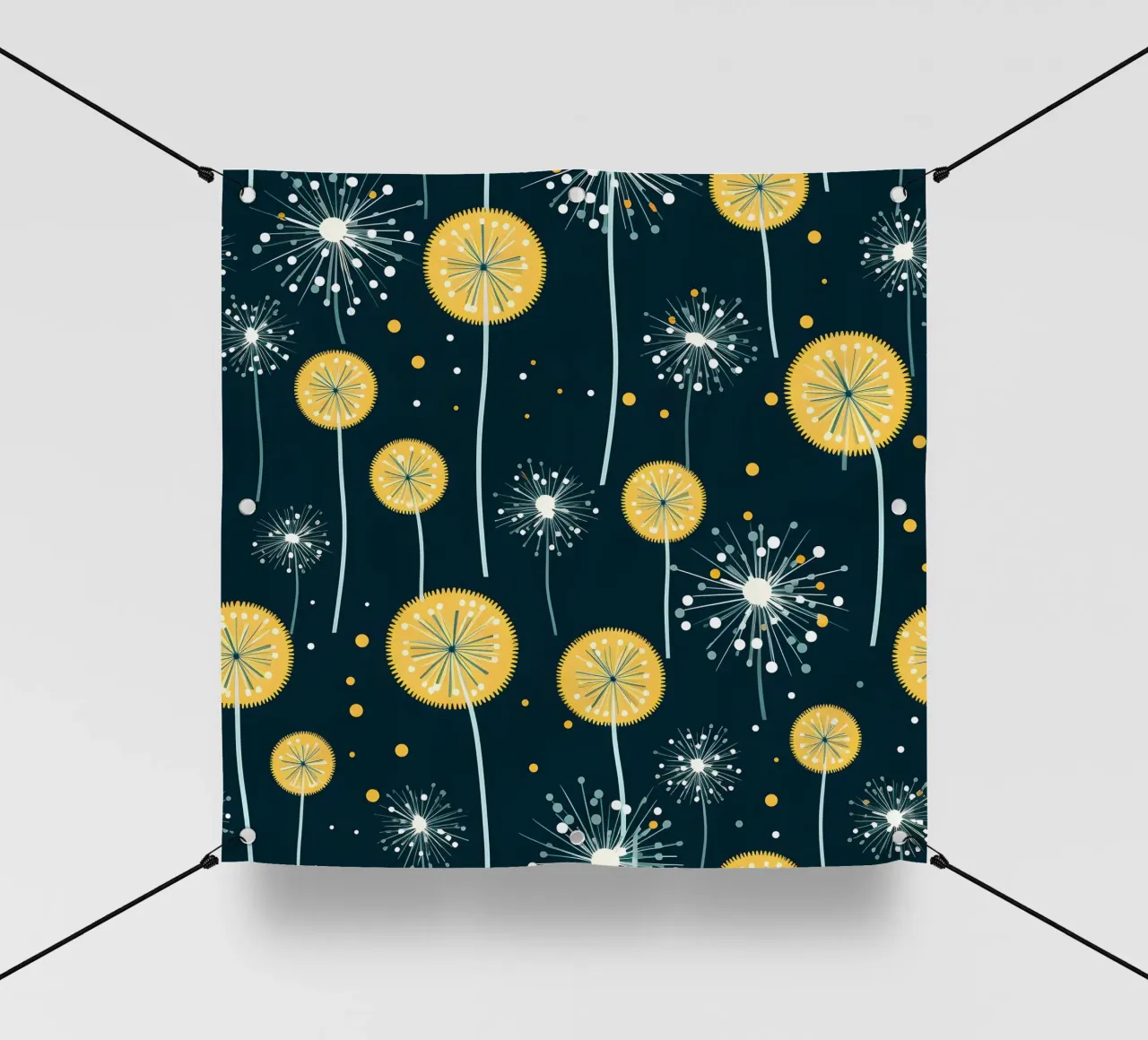 Orbita del dente di leone telo in pvc da Botanical Pattern House