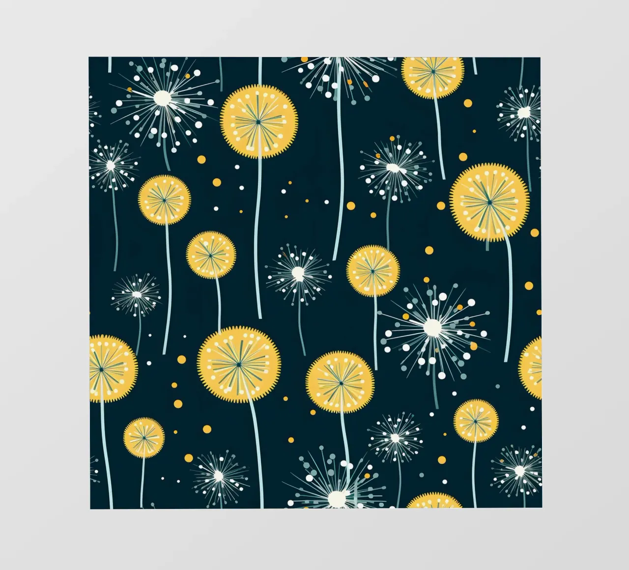 Orbita del dente di leone telo in pvc da Botanical Pattern House
