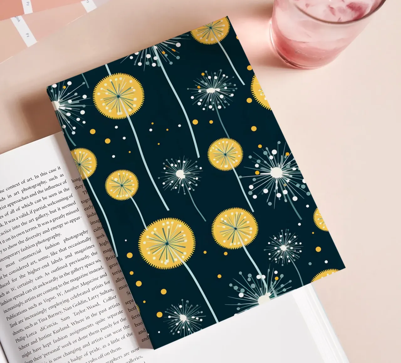 Dandelion Orbit notebook by Botanical Pattern House