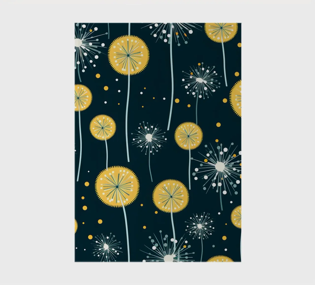 Dandelion Orbit notebook by Botanical Pattern House