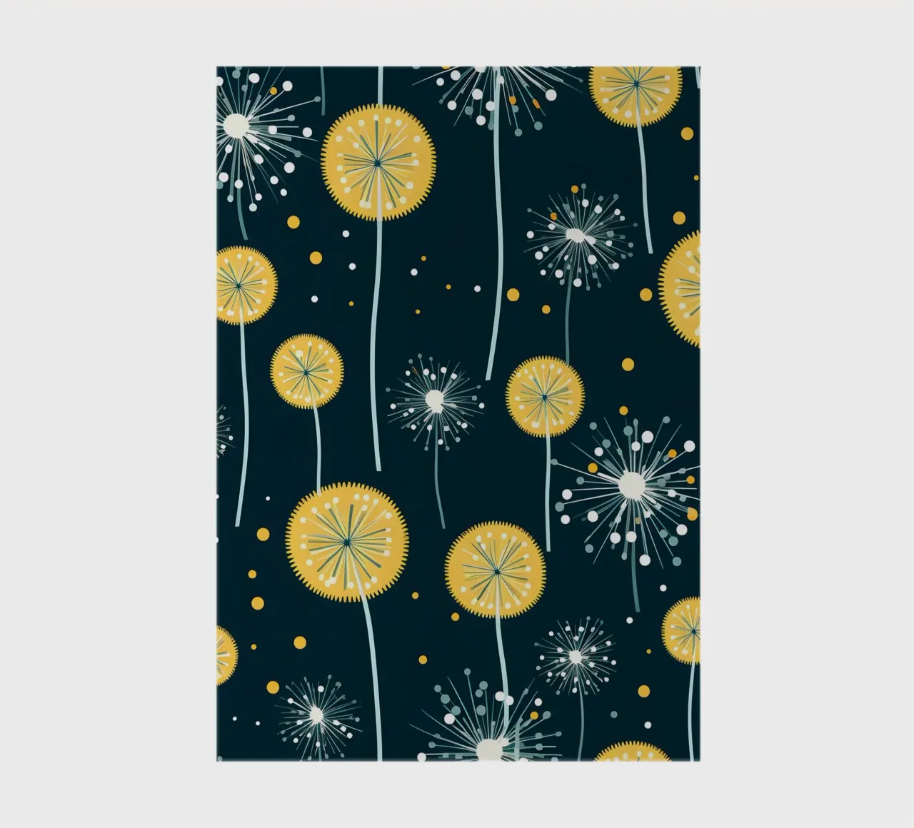 Dandelion Orbit notebook by Botanical Pattern House