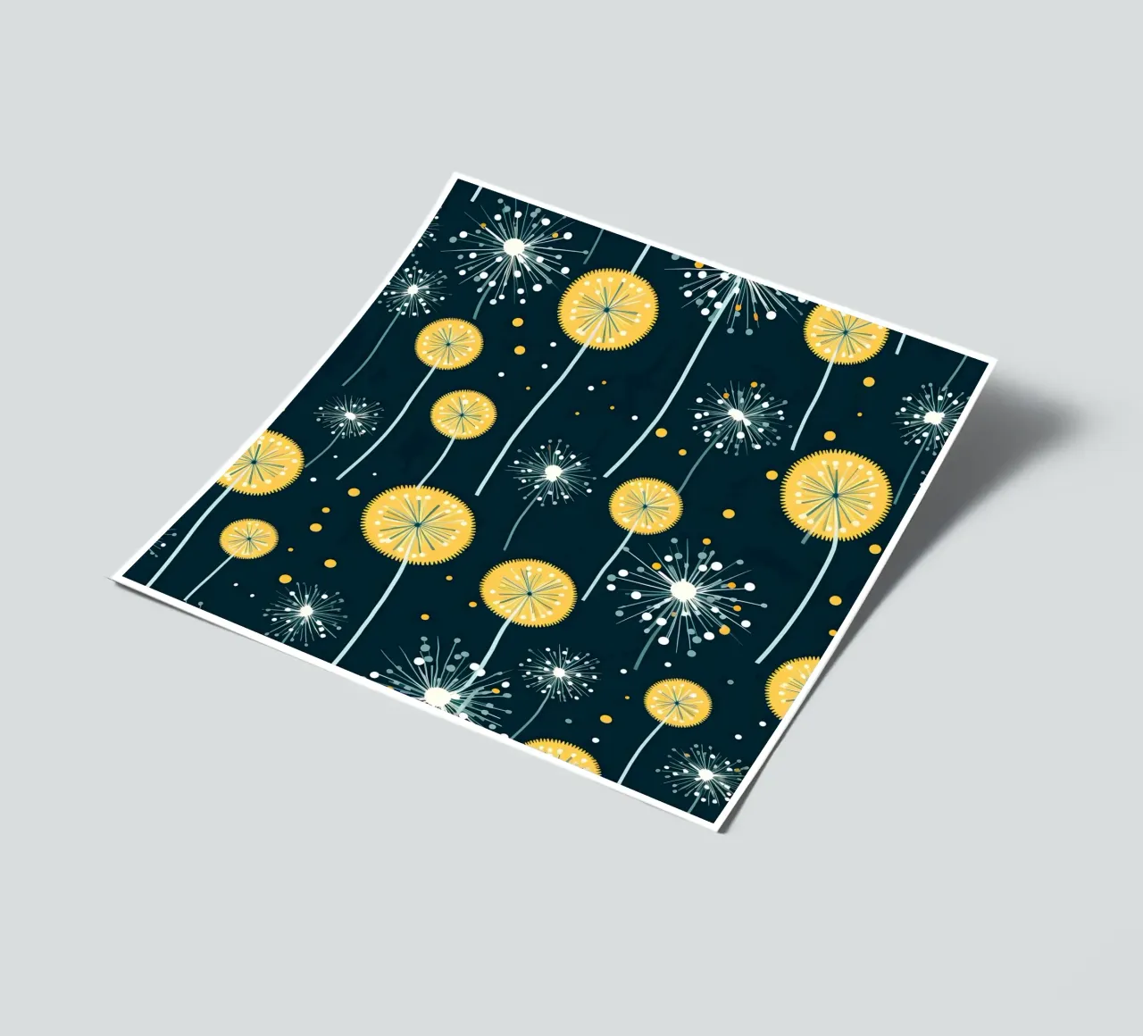 Dandelion Orbit sticker sheet by Botanical Pattern House