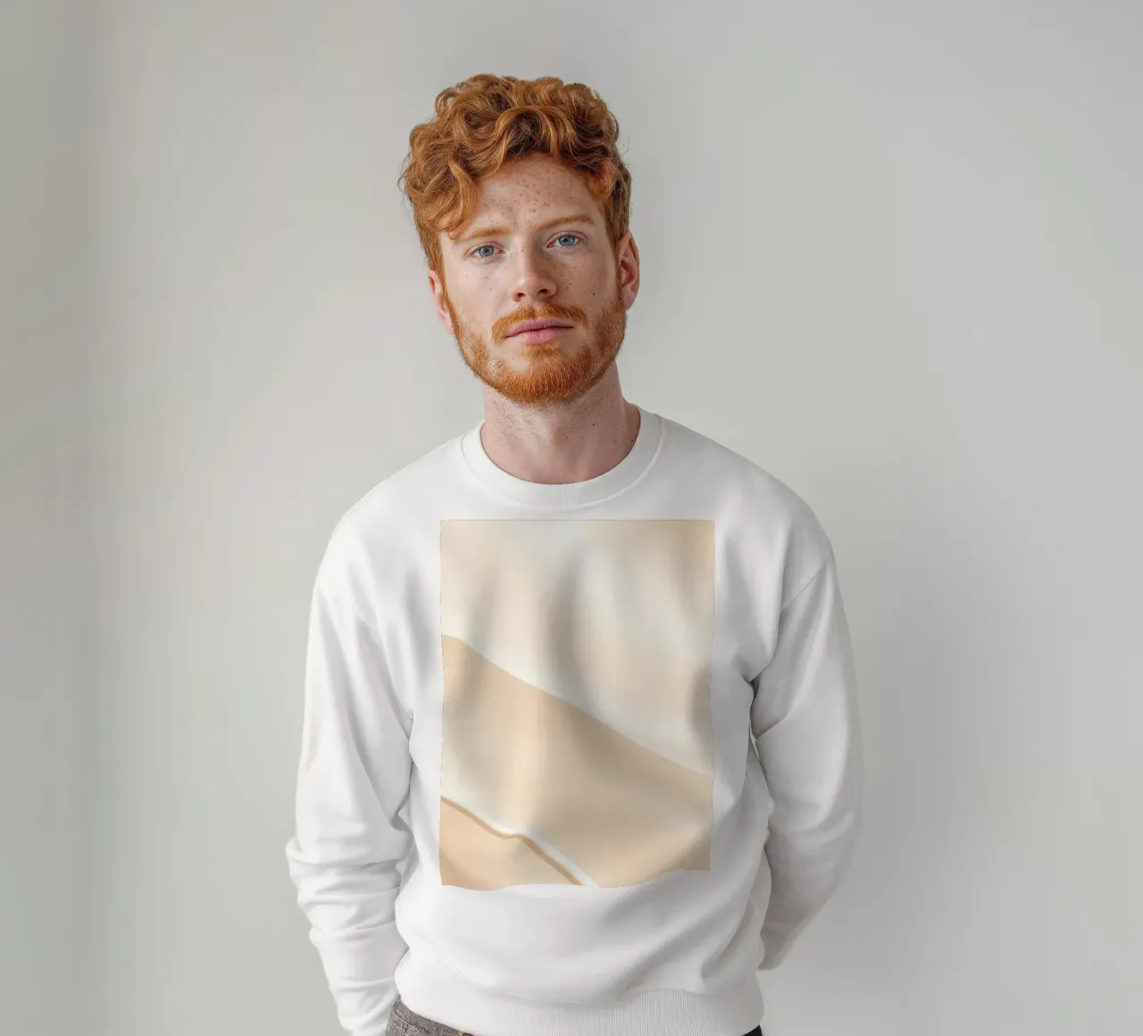 Soft fabric waves create a soothing sense of elegance sweatshirt by DesignDoodle