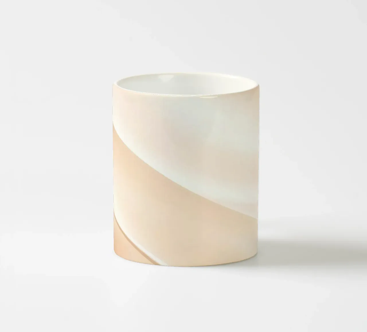 Soft fabric waves create a soothing sense of elegance ceramic mug by DesignDoodle
