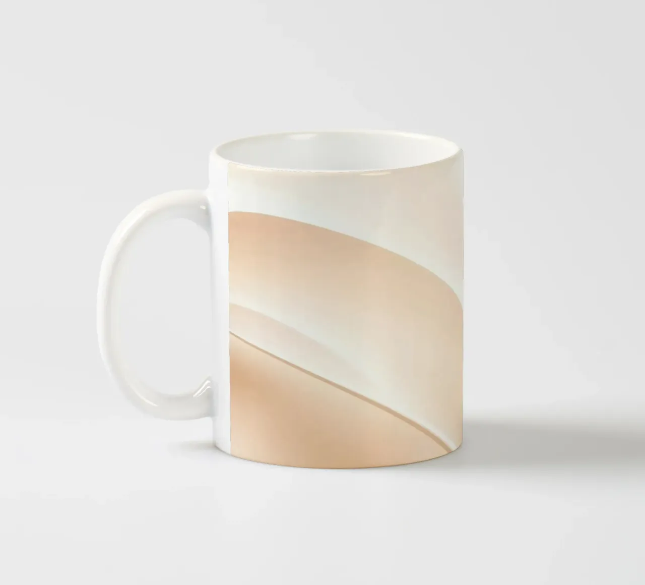Soft fabric waves create a soothing sense of elegance ceramic mug by DesignDoodle