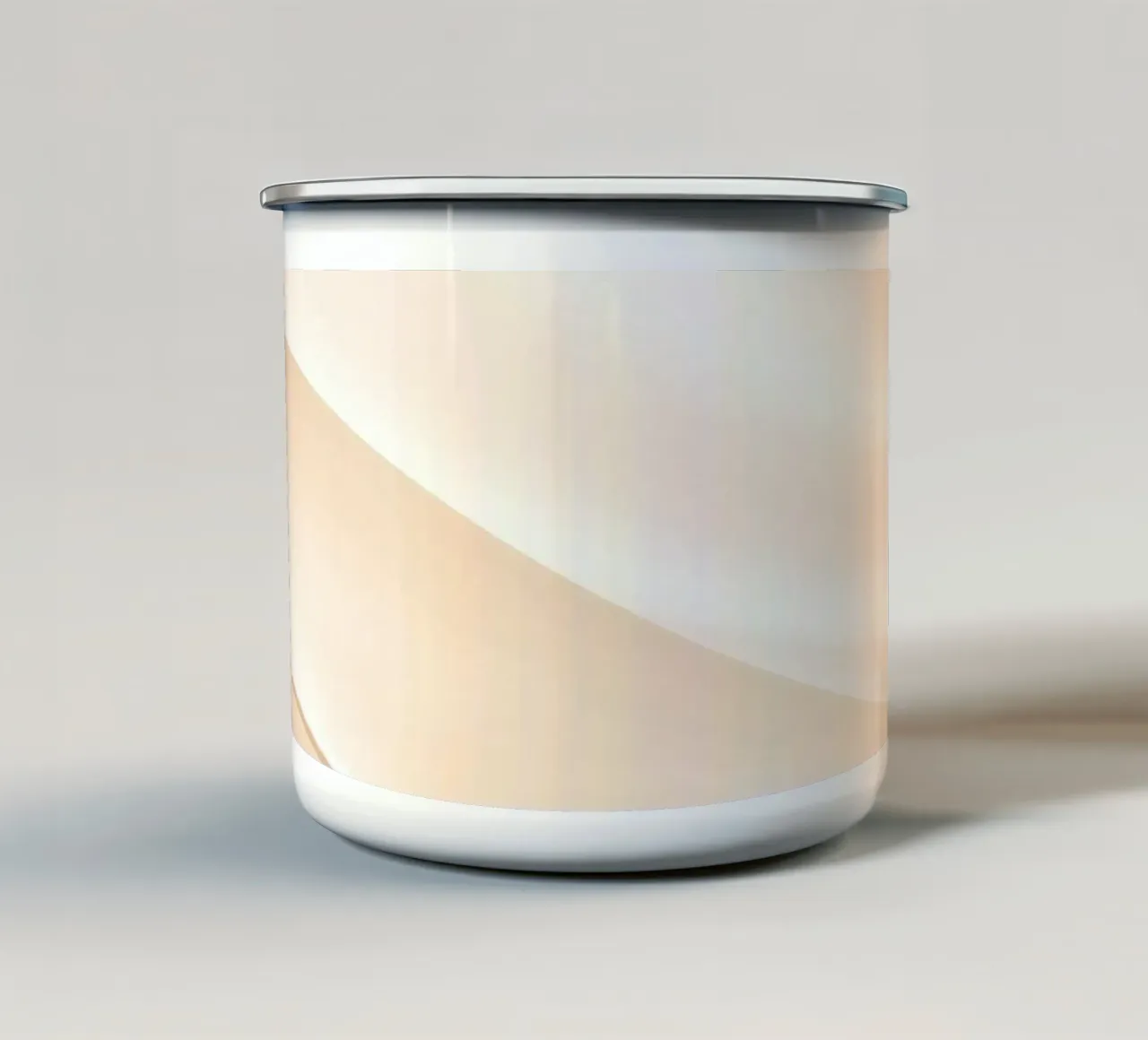 Zachte stoffen golven creëren een rustgevend gevoel van elegantie emaille mok van DesignDoodle