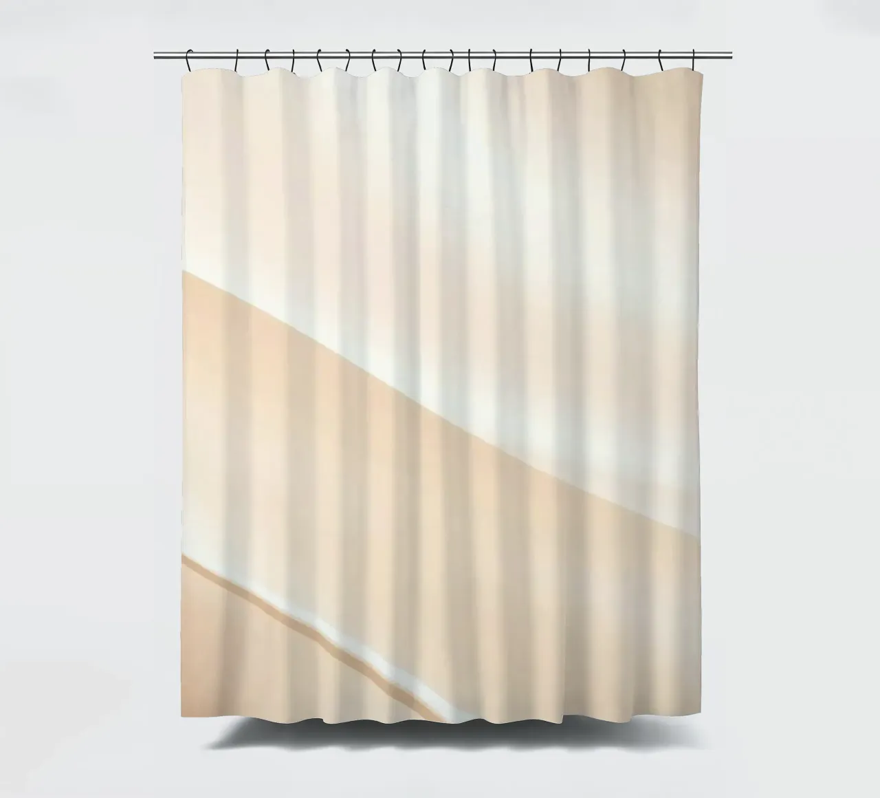 Soft fabric waves create a soothing sense of elegance shower curtain by DesignDoodle