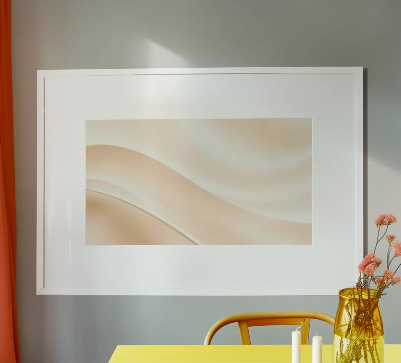 Soft fabric waves create a soothing sense of elegance poster by DesignDoodle