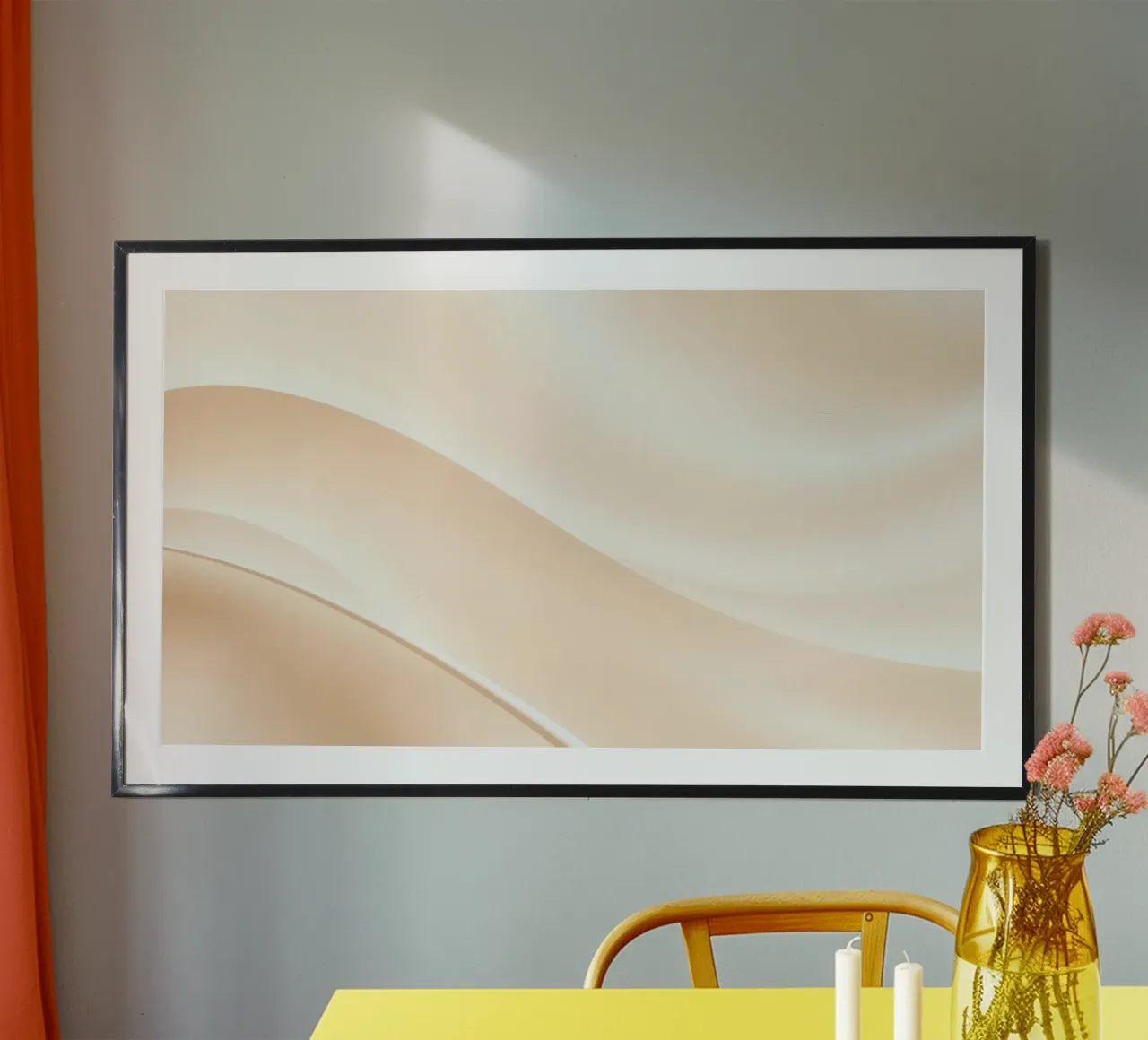 Soft fabric waves create a soothing sense of elegance poster by DesignDoodle