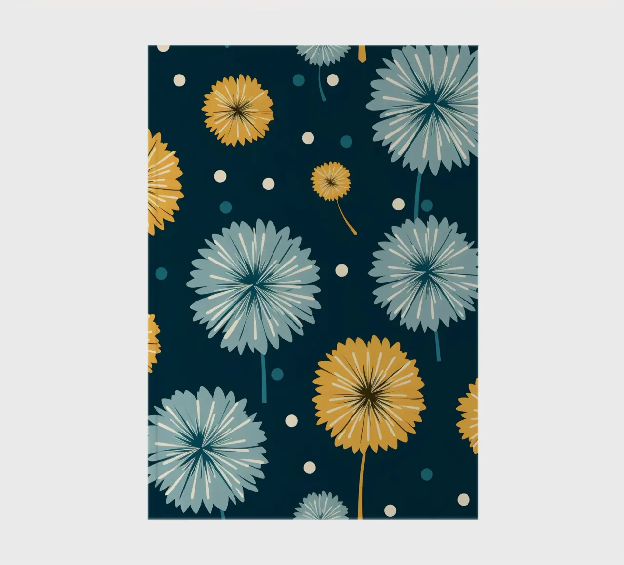 Dandelion Orbit notebook by Botanical Pattern House