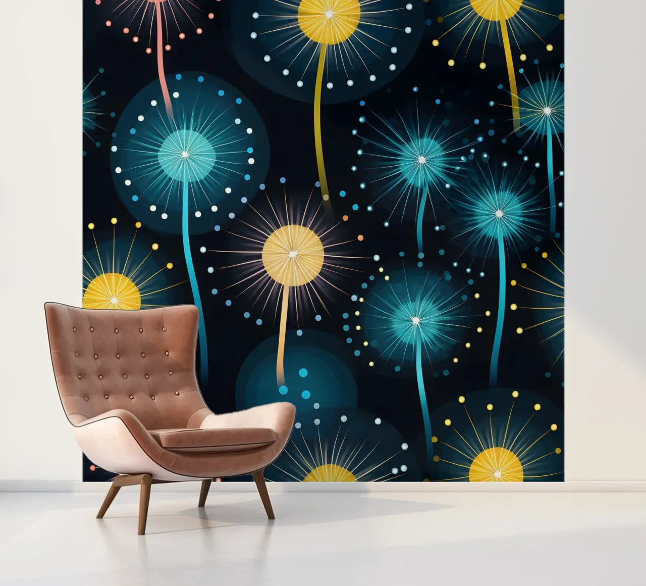 Dandelion Orbit Fototapete von Botanical Pattern House