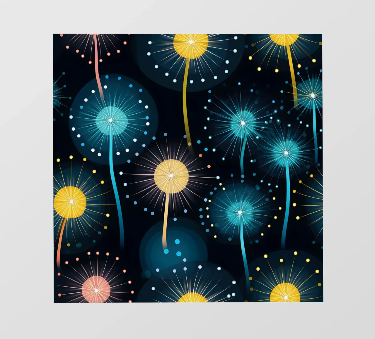 Orbita del dente di leone telo in pvc da Botanical Pattern House