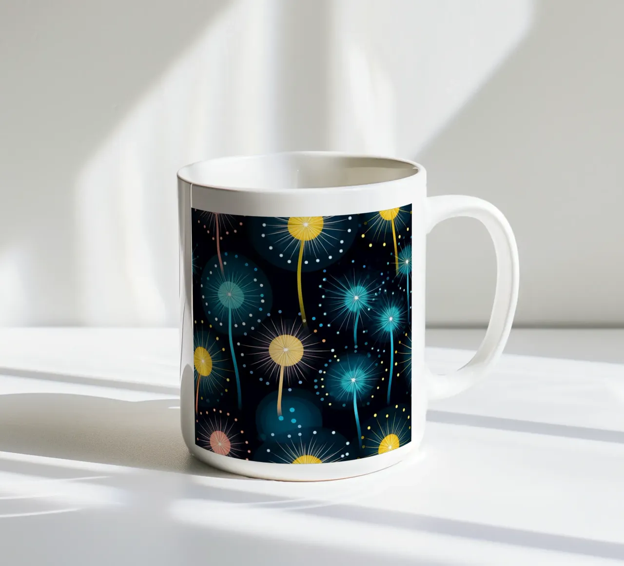 Dandelion Orbit mug en céramique de Botanical Pattern House