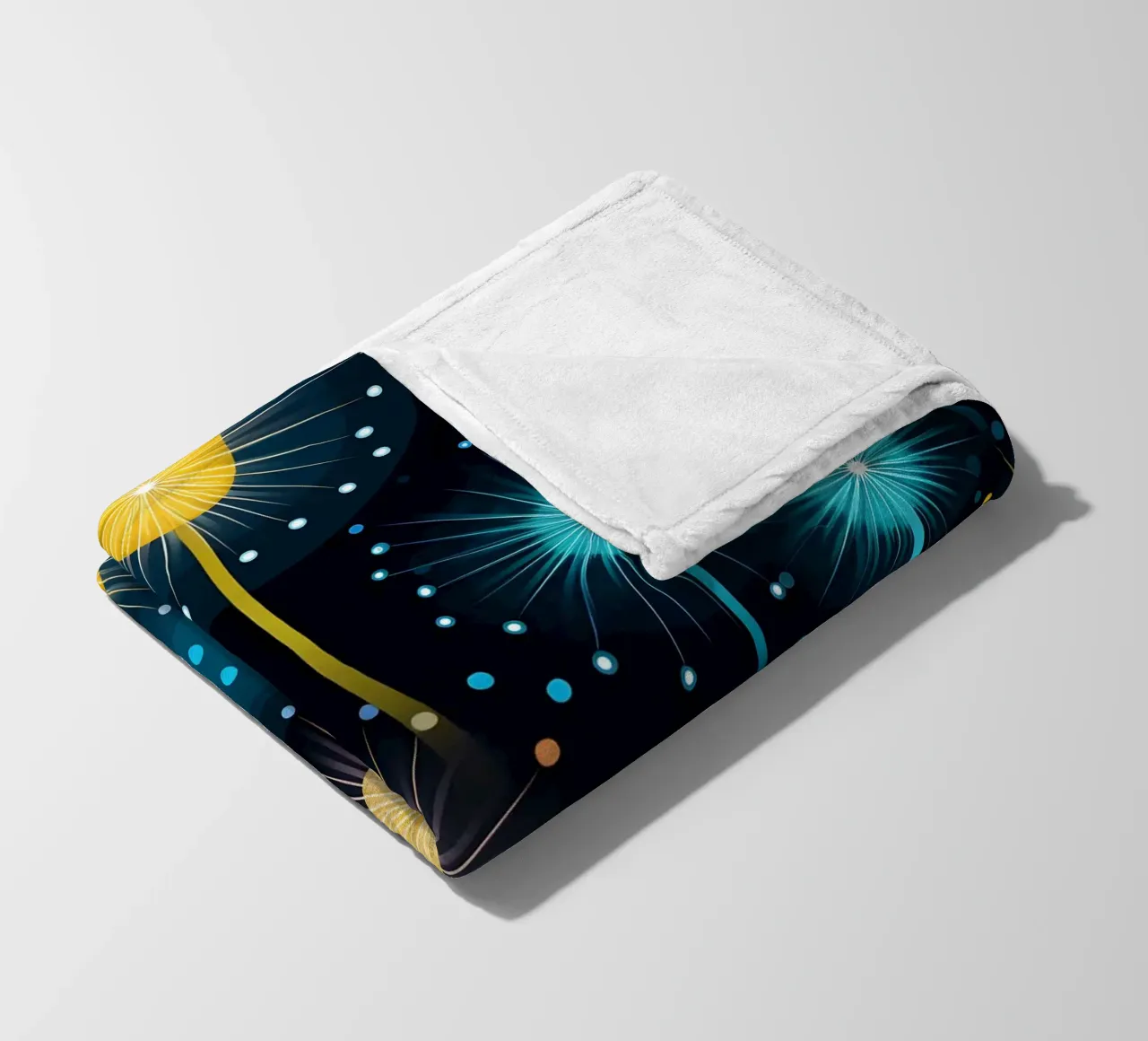 Dandelion Orbit Fleecedecke von Botanical Pattern House