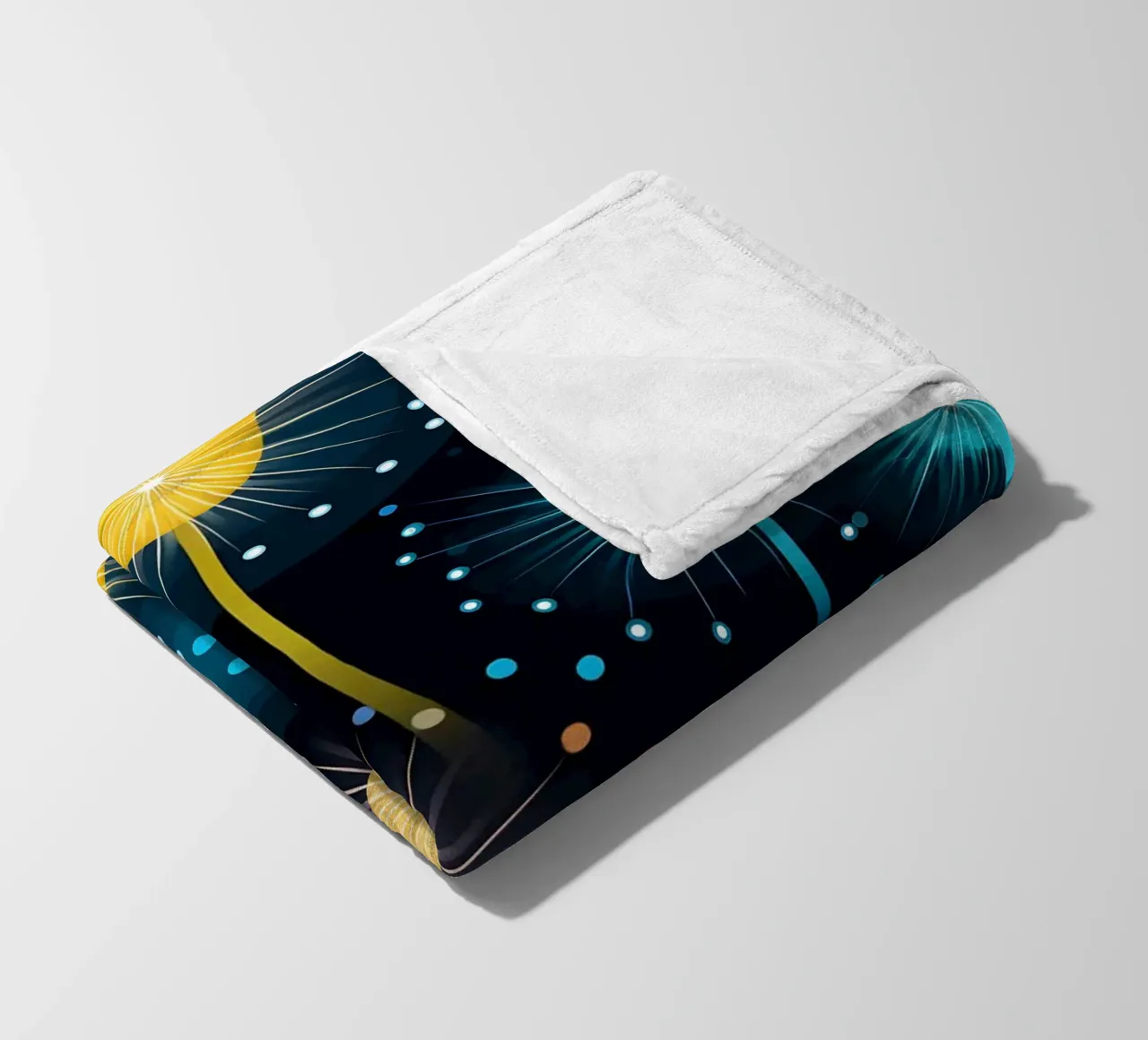 Dandelion Orbit Fleecedecke von Botanical Pattern House