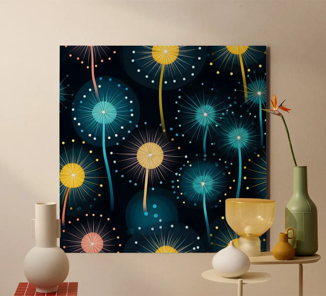 Paardenbloem baan forex-plaat van Botanical Pattern House