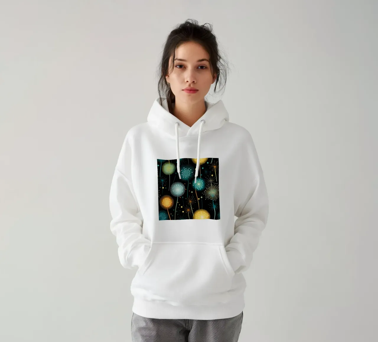 Orbita del dente di leone felpa con cappuccio da Botanical Pattern House