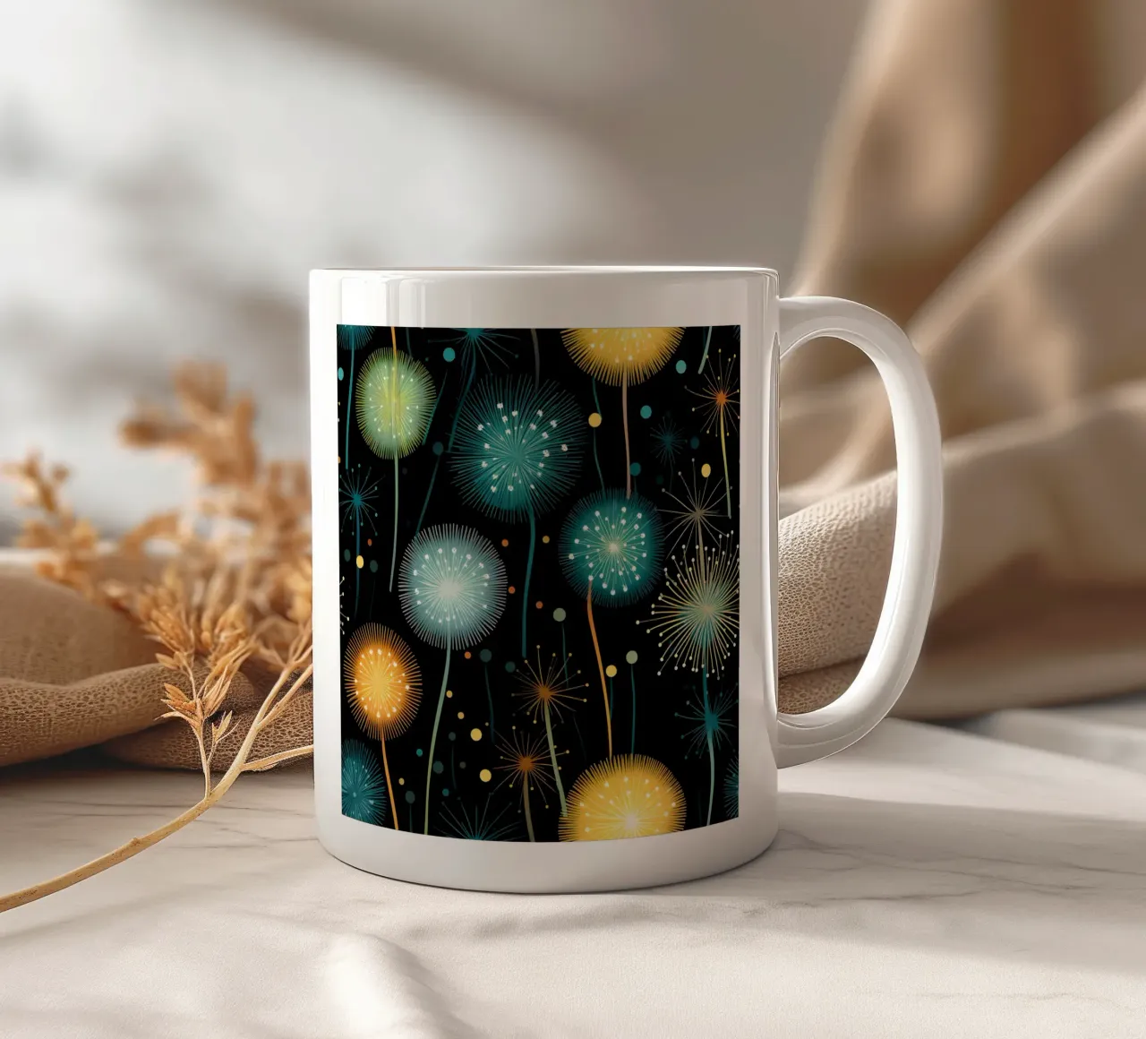 Orbita del dente di leone tazza in ceramica da Botanical Pattern House