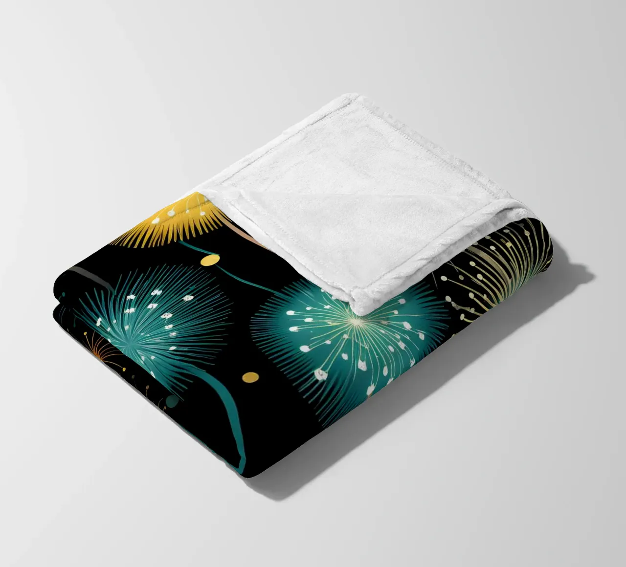 Dandelion Orbit Fleecedecke von Botanical Pattern House