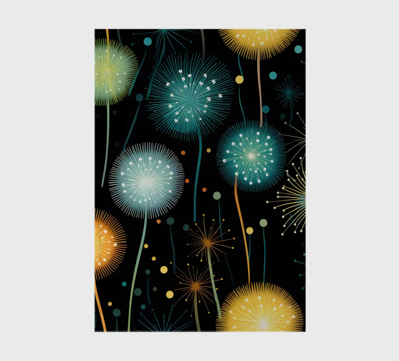 Dandelion Orbit notebook by Botanical Pattern House