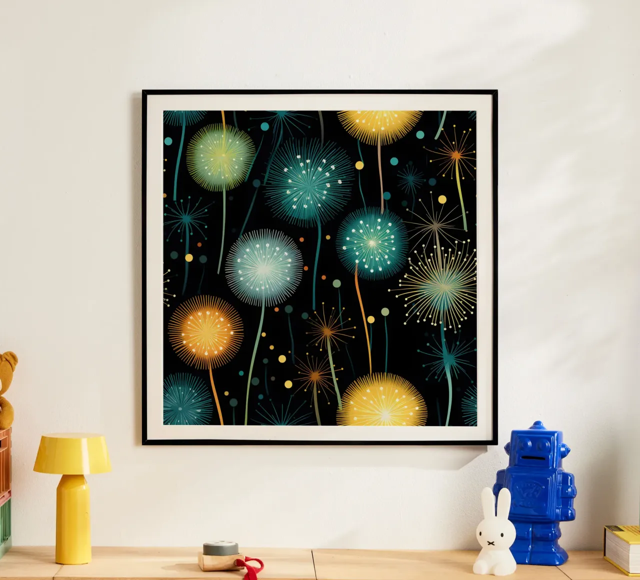 Dandelion Orbit Poster von Botanical Pattern House