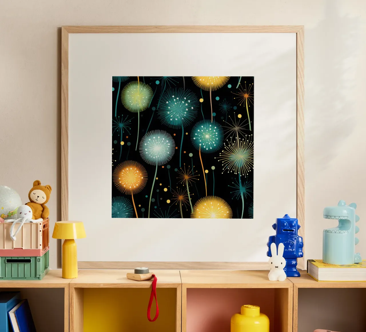 Dandelion Orbit Poster von Botanical Pattern House