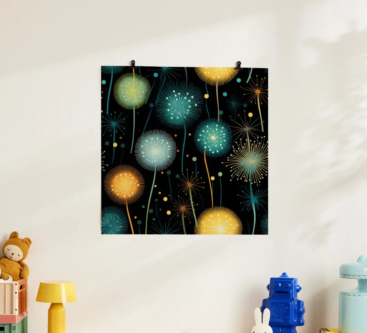Dandelion Orbit Poster von Botanical Pattern House