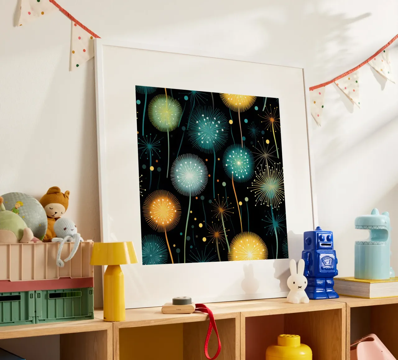 Dandelion Orbit Poster von Botanical Pattern House