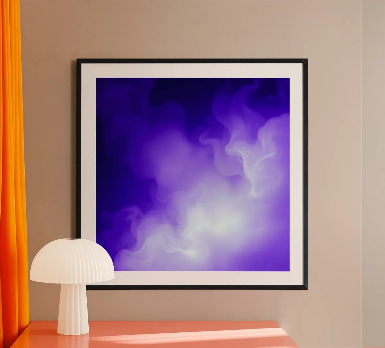 purple smoke swirls create a mesmerizing atmosphere hahnemühle by DesignDoodle