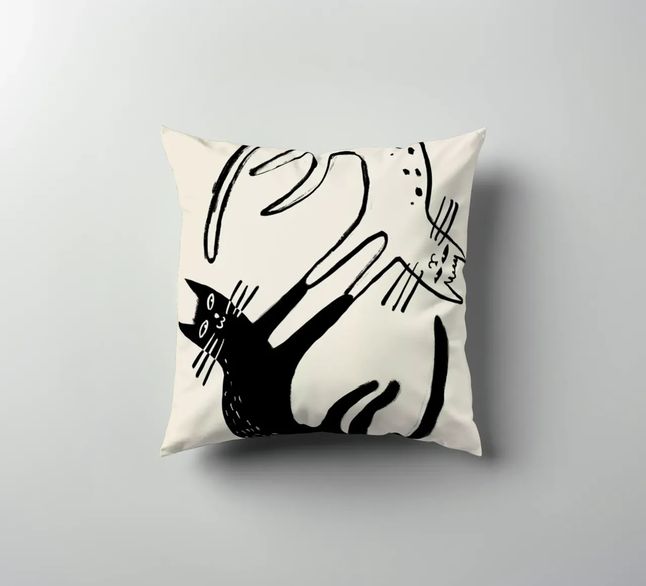 Kitten Around 2 cuscino da Graphite
