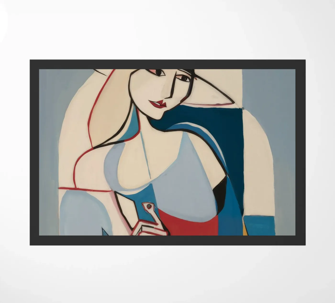Contemplatieve vormen deurmat van Crimson Whisper