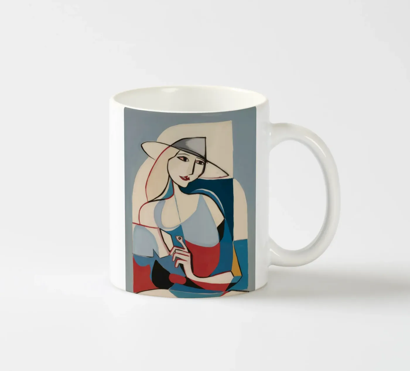 Contemplative Forms ceramic mug by Crimson Whisper