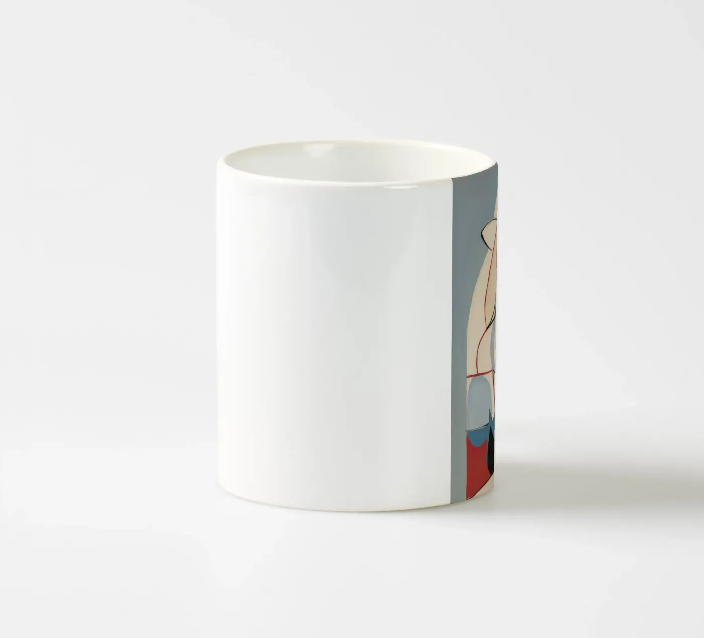 Contemplative Forms ceramic mug by Crimson Whisper