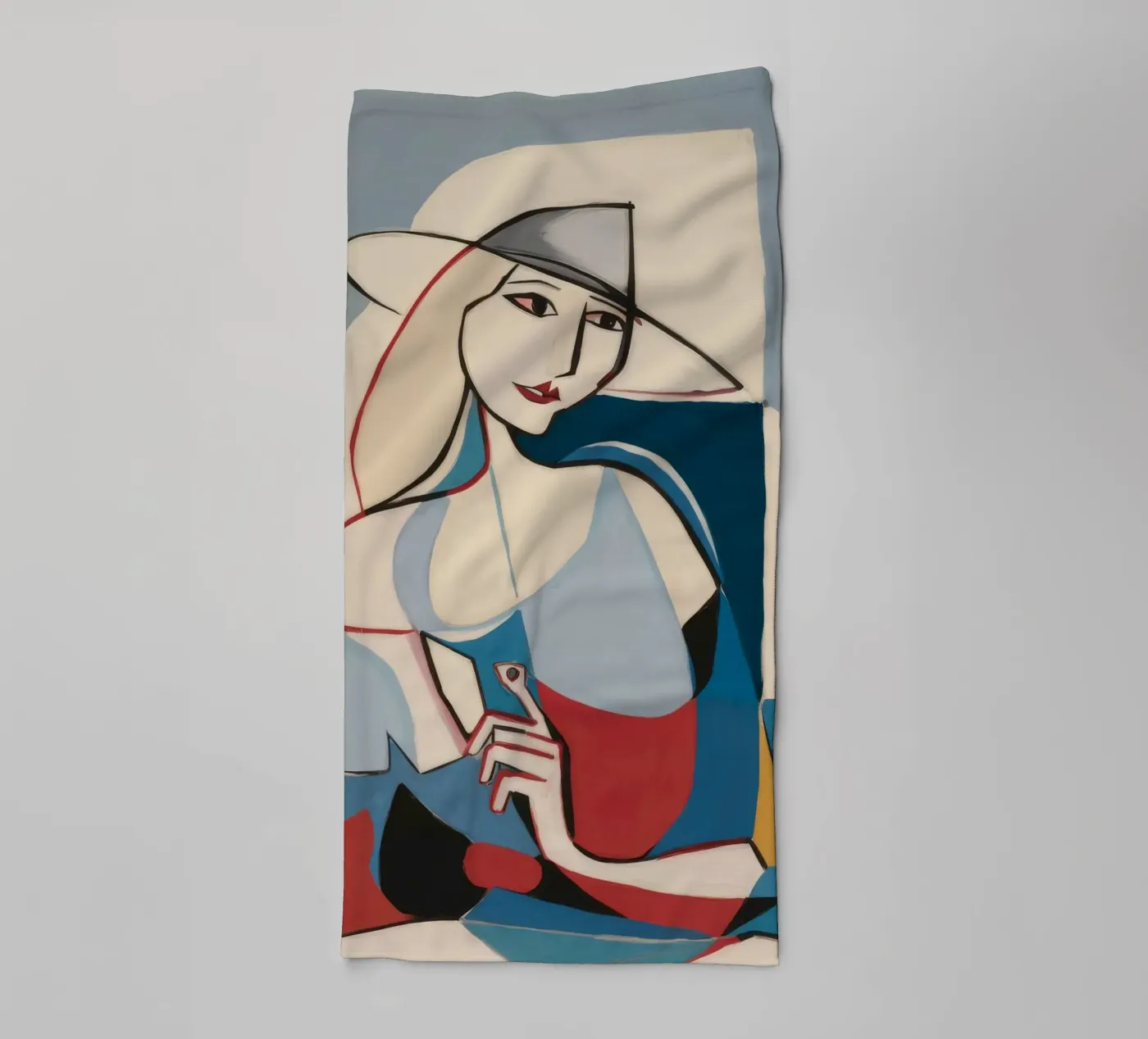 Contemplatieve vormen badhanddoek van Crimson Whisper
