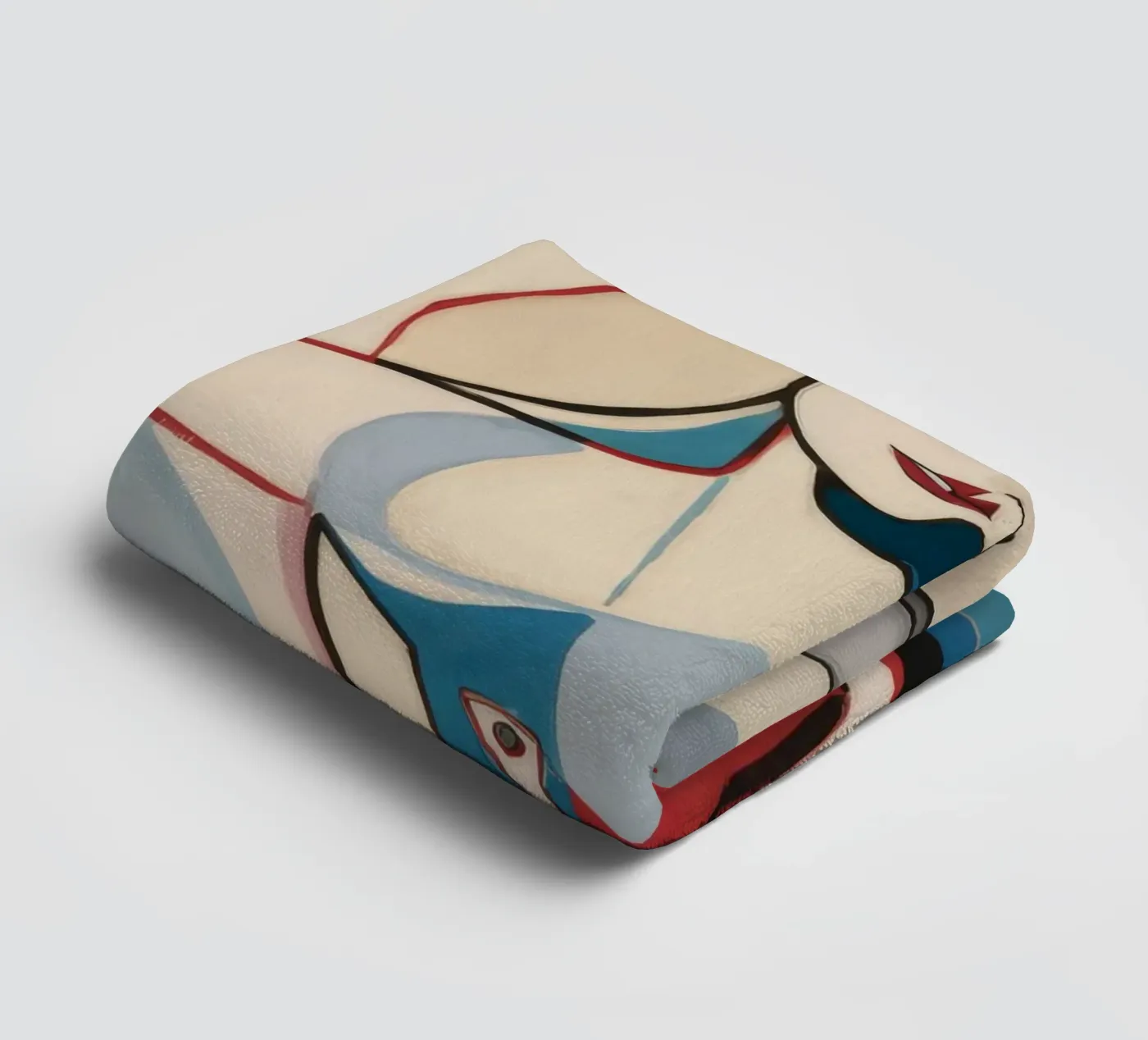Contemplatieve vormen badhanddoek van Crimson Whisper