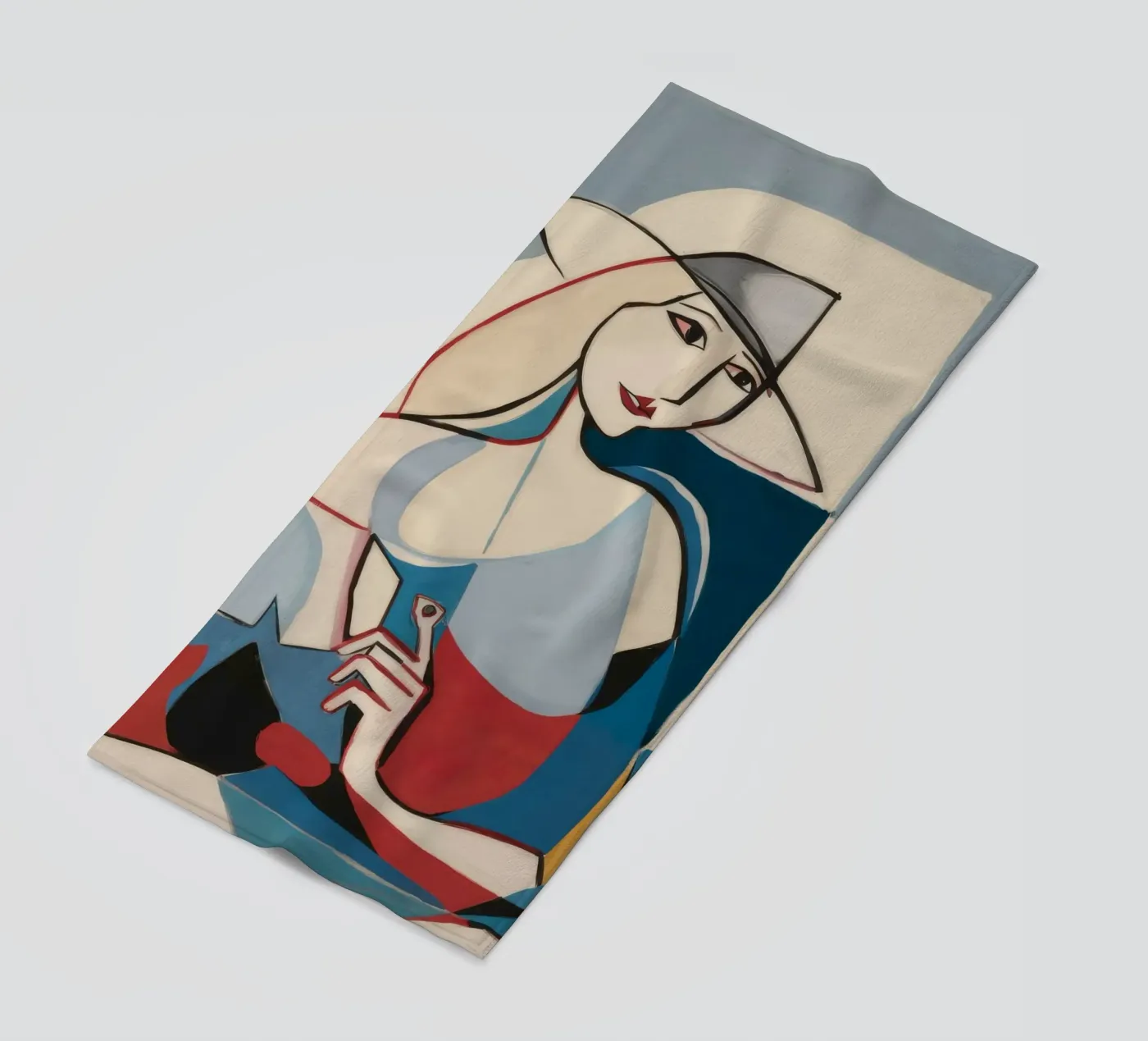 Kontemplative Formen Strandtuch von Crimson Whisper