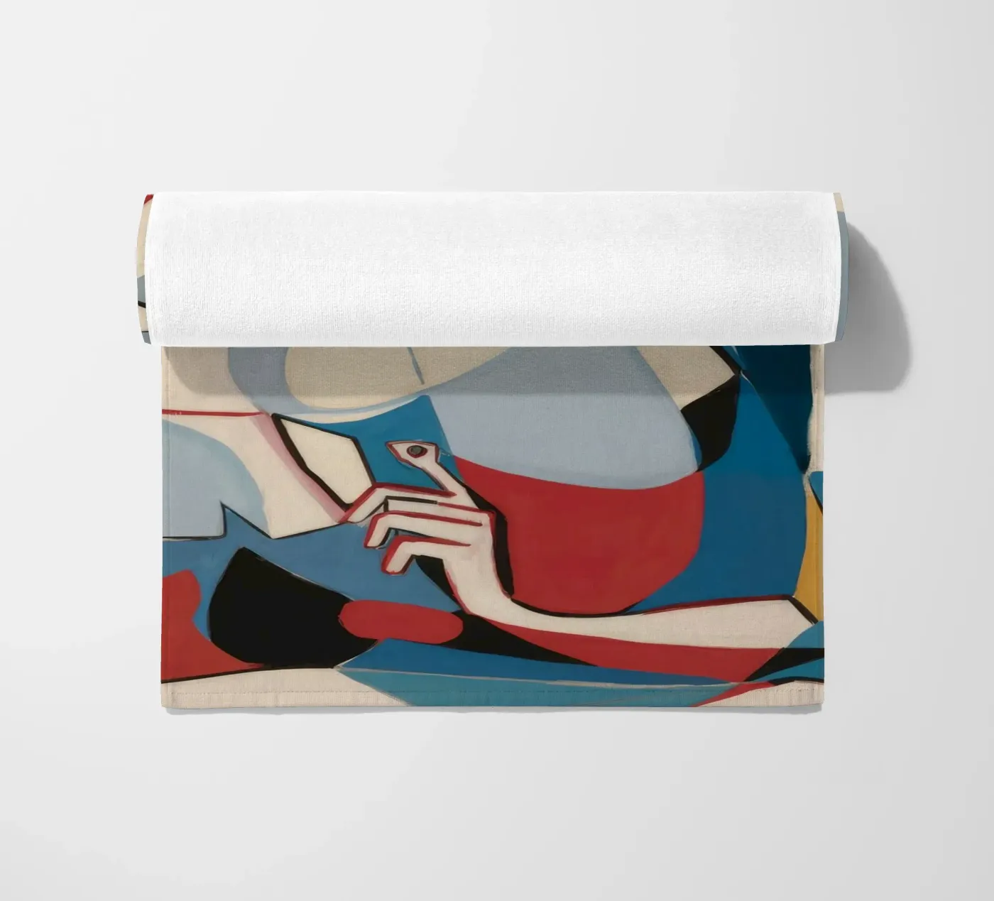 Kontemplative Formen Strandtuch von Crimson Whisper