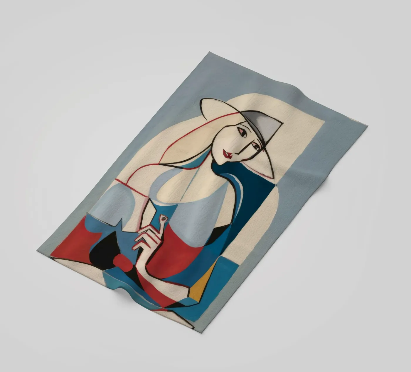 Kontemplative Formen Strandtuch von Crimson Whisper