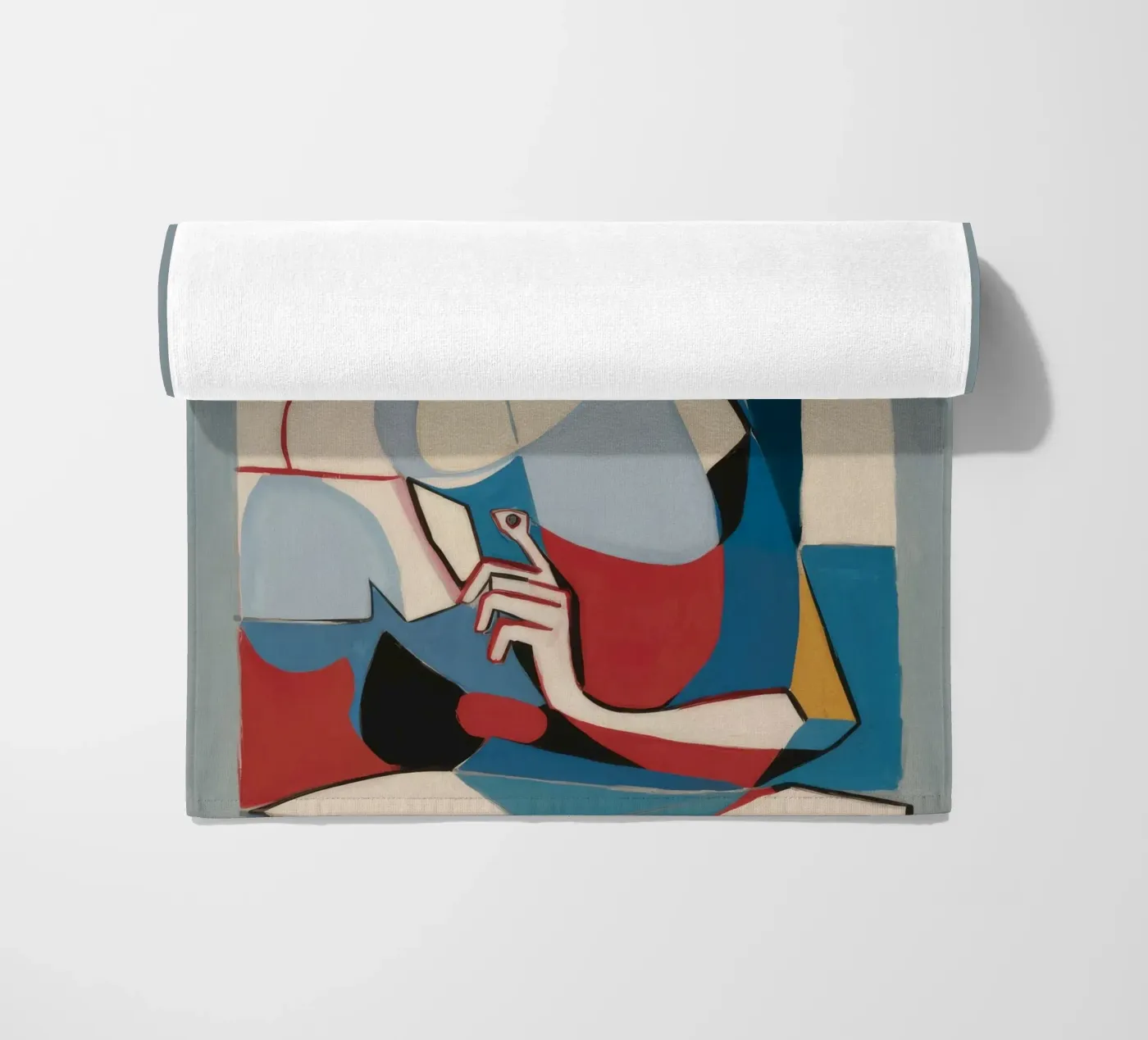 Kontemplative Formen Strandtuch von Crimson Whisper