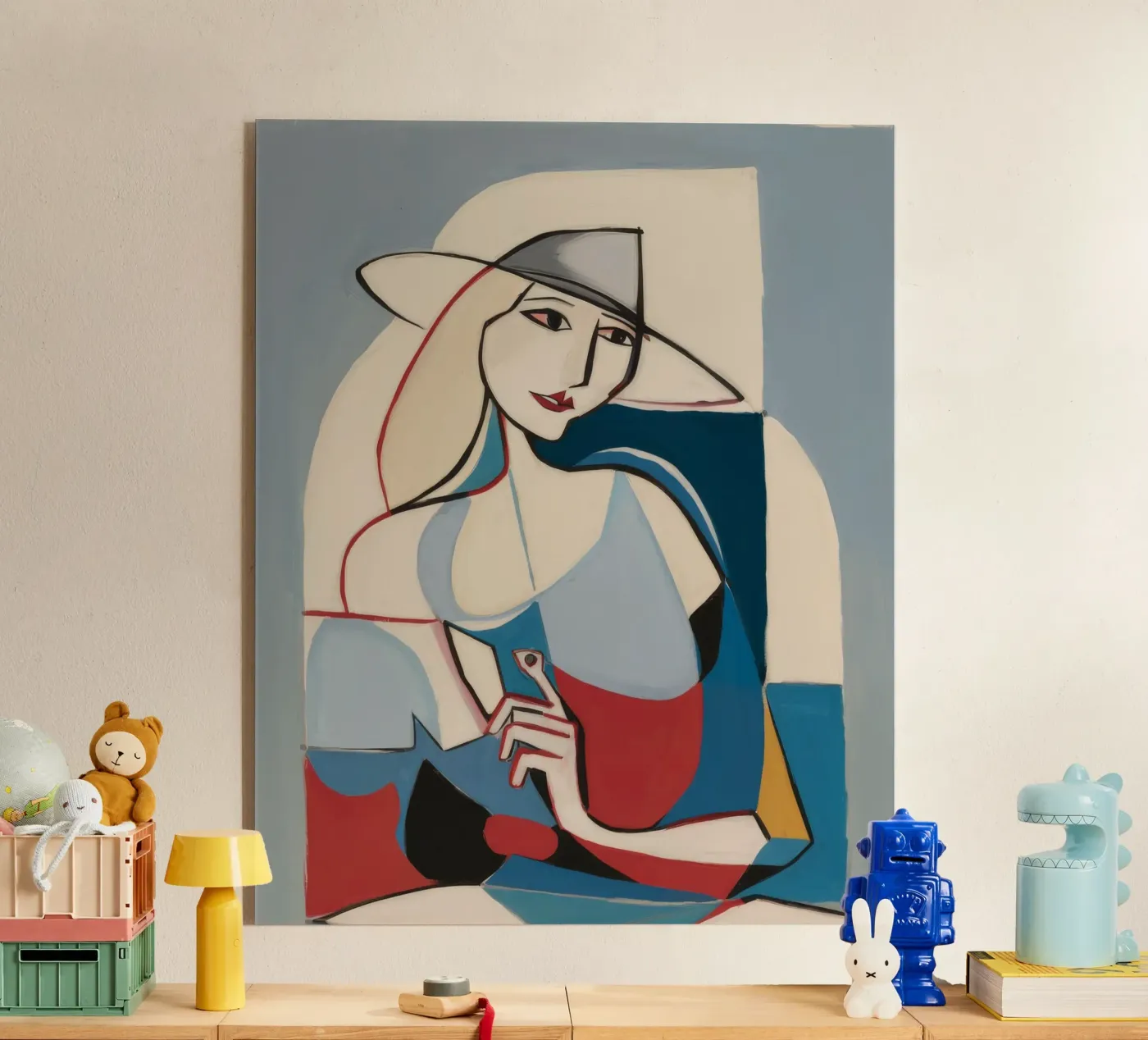 Contemplatieve vormen acryl van Crimson Whisper