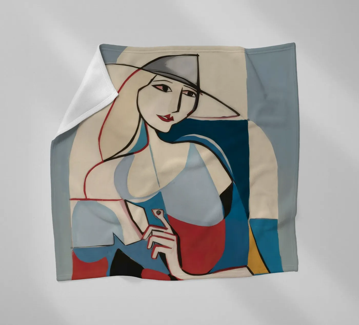 Contemplatieve vormen fleecedeken van Crimson Whisper