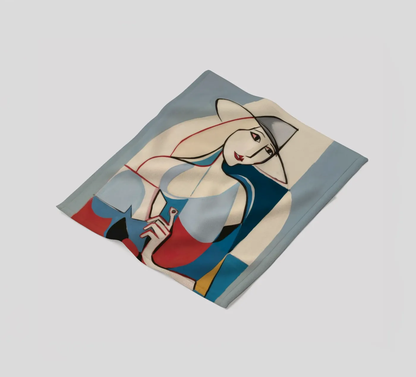 Contemplatieve vormen fleecedeken van Crimson Whisper