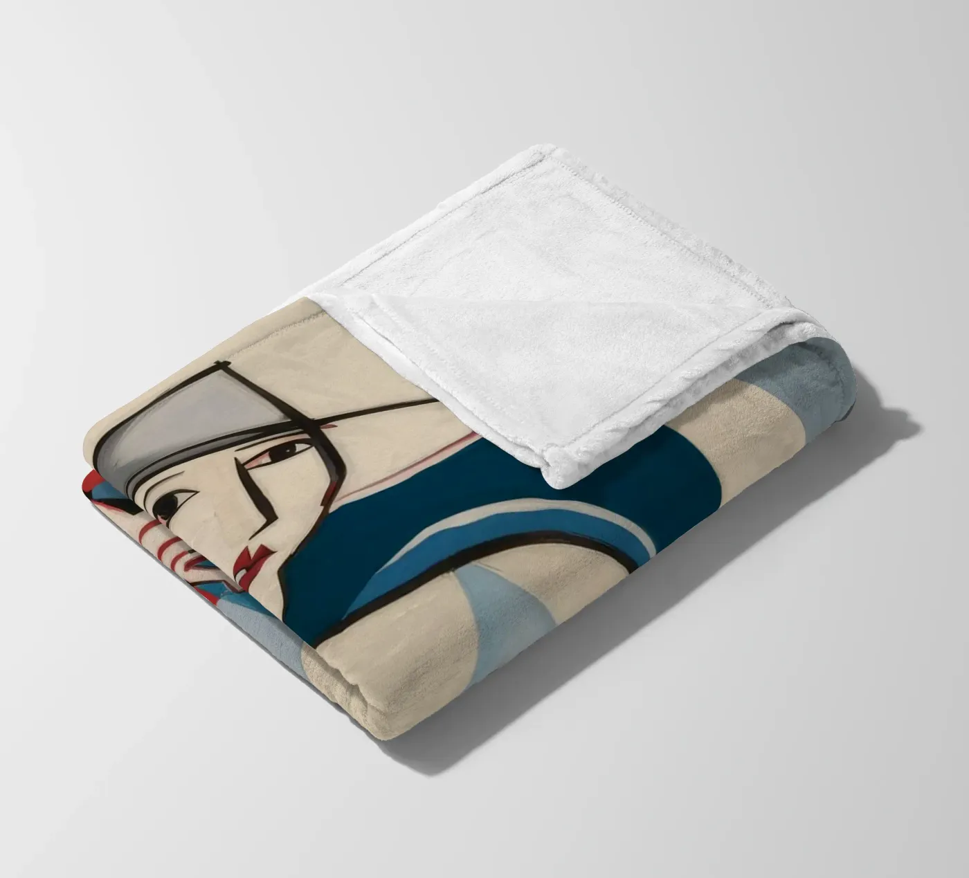 Contemplatieve vormen fleecedeken van Crimson Whisper