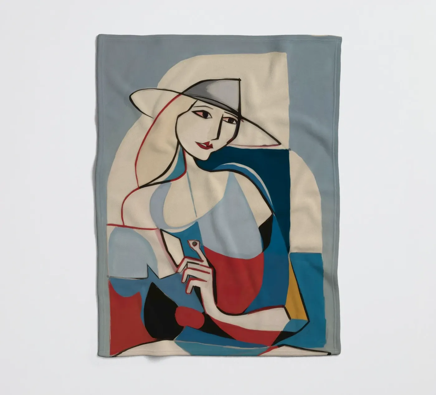 Contemplatieve vormen fleecedeken van Crimson Whisper