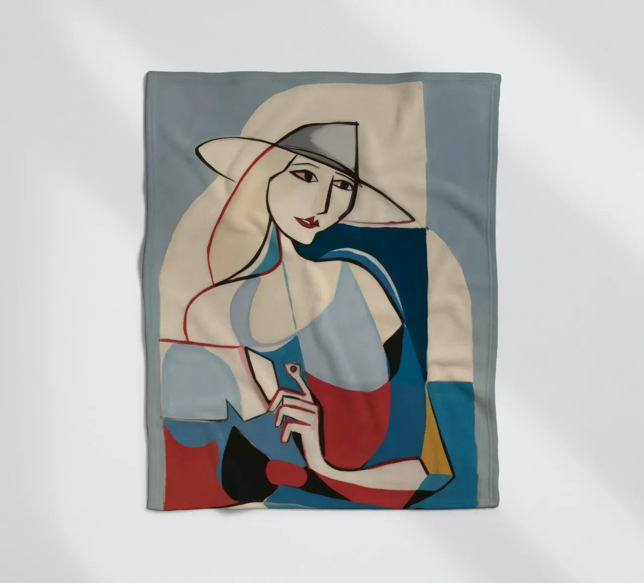 Forme contemplative coperta in pile da Crimson Whisper