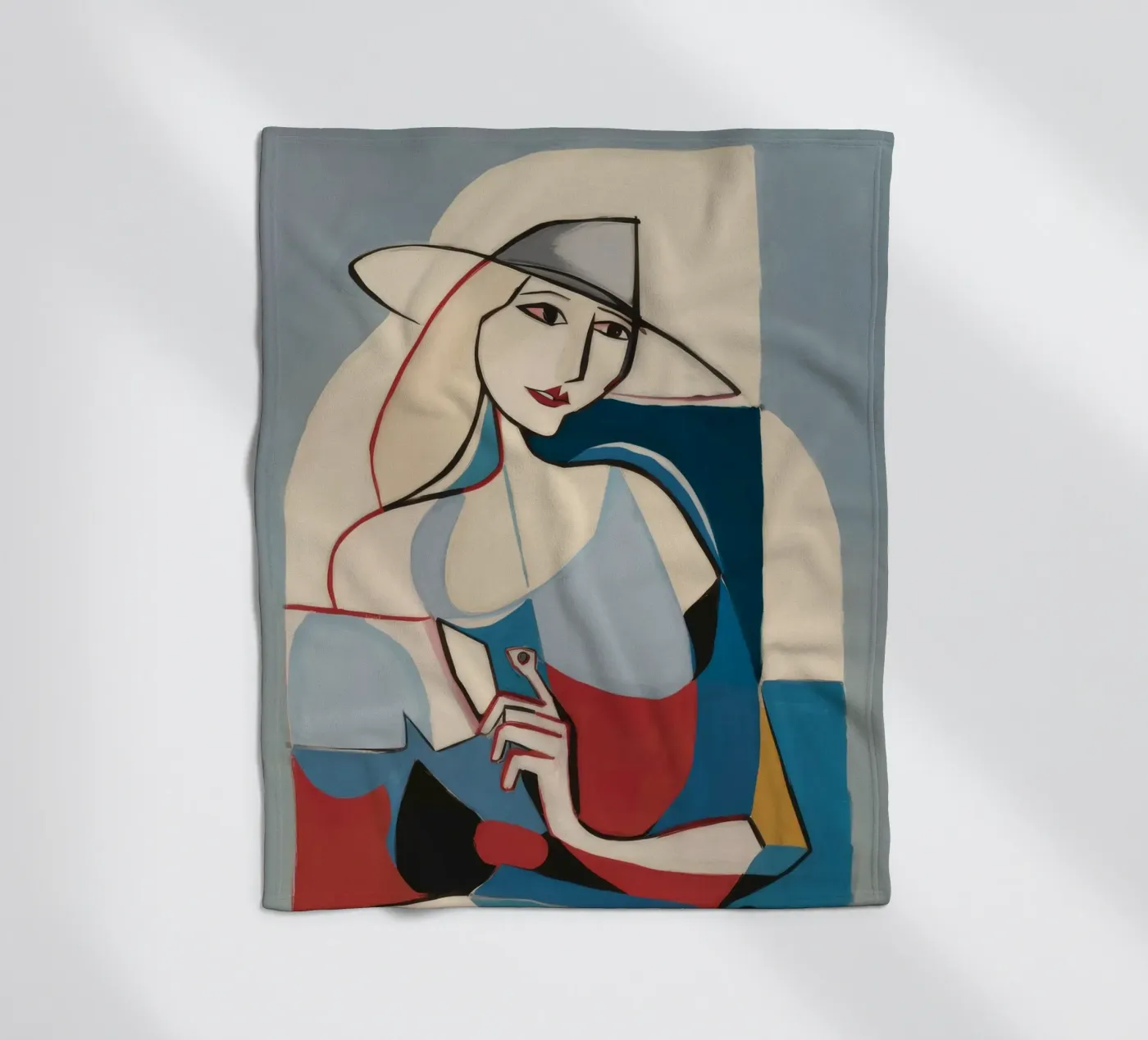 Contemplatieve vormen fleecedeken van Crimson Whisper