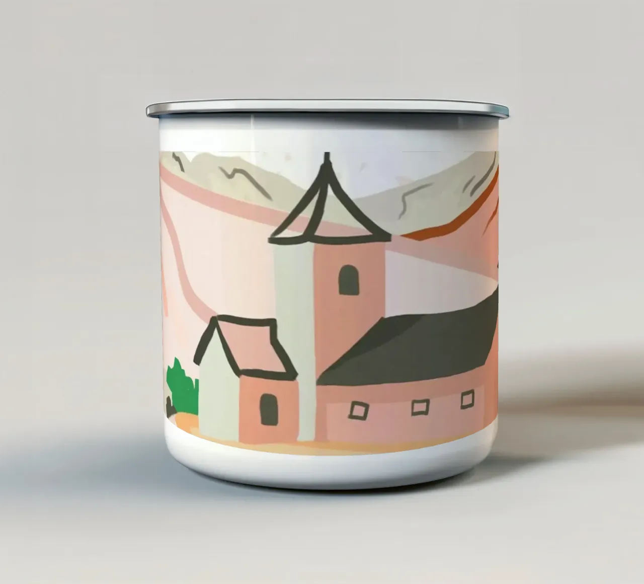 Quella sensazione di calore e tranquillità tazza in smalto da Kintsugi99